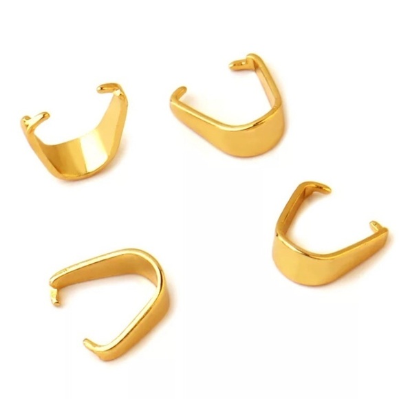 🔴 5 for $10 ONE Jewelry Connector Clasp Gold Tone Stainless Steel - Picture 1 of 5